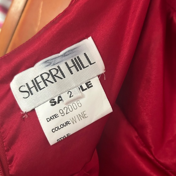 Sherri Hill Wine Red Dress - Picture 4 of 6